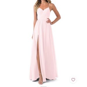 Azazie Cora Dress in Blushing Pink Size 6